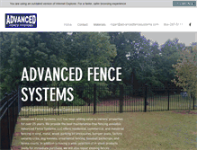 Tablet Screenshot of advancedfencesystems.com